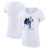 St. Louis Blues G-III 4Her by Carl Banks Women's Super-Slim Fit Lightweight Hockey Girls T-Shirt White