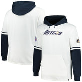 Houston Astros Big & Tall Trifecta Shortstop Pullover Hoodie - White/Navy | 47 brand