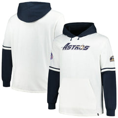 Houston Astros Big & Tall Trifecta Shortstop Pullover Hoodie - White/Navy | 47 brand