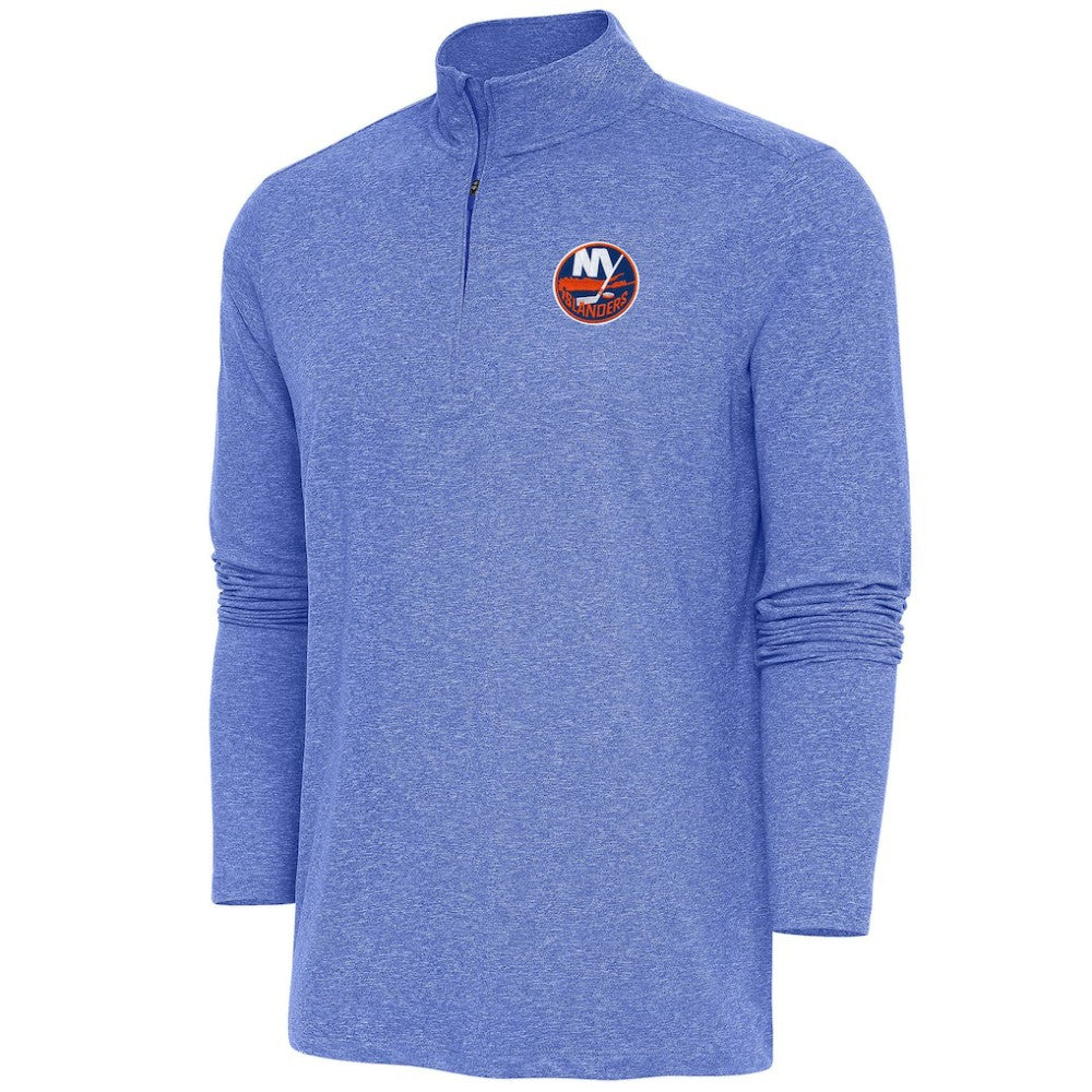 New York Islanders Antigua Hunk Quarter-Zip Pullover Top Heather Royal