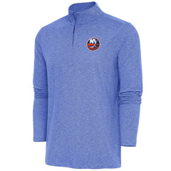 New York Islanders Antigua Hunk Quarter-Zip Pullover Top Heather Royal