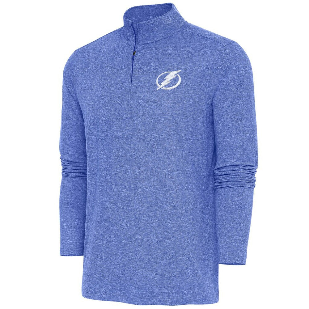 Tampa Bay Lightning Antigua Hunk Quarter-Zip Pullover Top Heather Royal