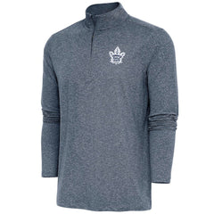 Toronto Maple Leafs Antigua Hunk Quarter-Zip Pullover Top Heather Navy