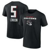 Drake London Atlanta Falcons Team Wordmark Player Name & Number T-Shirt - Black discount