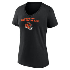 Ja'Marr Chase Cincinnati Bengals Women's Team Wordmark Player Name & Number V-Neck T-Shirt - Black for sale