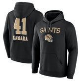 Alvin Kamara New Orleans Saints Team Wordmark Player Name & Number Pullover Hoodie - Black for sale