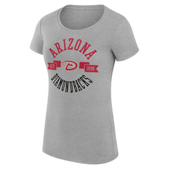 Arizona Diamondbacks G-III 4Her by Carl Banks Women's Super-Slim Fit Lightweight City Graphic T-Shirt - Heather Gray