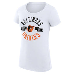 Baltimore Orioles G-III 4Her by Carl Banks Women's Super-Slim Fit Lightweight City Graphic T-Shirt - White