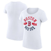 Boston Red Sox G-III 4Her by Carl Banks Women's Super-Slim Fit Lightweight City Graphic T-Shirt - White