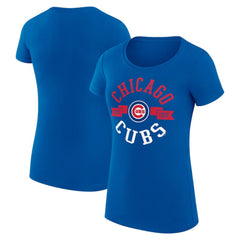 Chicago Cubs G-III 4Her by Carl Banks Women's Super-Slim Fit Lightweight City Graphic T-Shirt - Royal