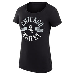 Chicago White Sox G-III 4Her by Carl Banks Women's Super-Slim Fit Lightweight City Graphic T-Shirt - Black