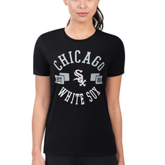 Chicago White Sox G-III 4Her by Carl Banks Women's Super-Slim Fit Lightweight City Graphic T-Shirt - Black