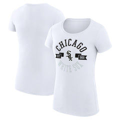 Chicago White Sox G-III 4Her by Carl Banks Women's Super-Slim Fit Lightweight City Graphic T-Shirt - White
