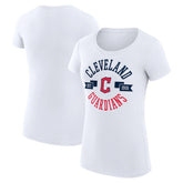 Cleveland Guardians G-III 4Her by Carl Banks Women's Super-Slim Fit Lightweight City Graphic T-Shirt - White