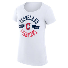 Cleveland Guardians G-III 4Her by Carl Banks Women's Super-Slim Fit Lightweight City Graphic T-Shirt - White