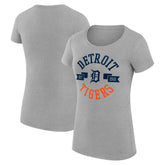 Detroit Tigers G-III 4Her by Carl Banks Women's Super-Slim Fit Lightweight City Graphic T-Shirt - Heather Gray