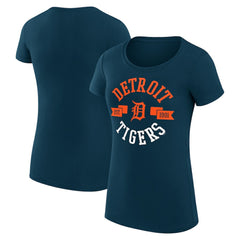 Detroit Tigers G-III 4Her by Carl Banks Women's Super-Slim Fit Lightweight City Graphic T-Shirt - Navy