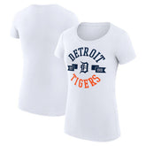Detroit Tigers G-III 4Her by Carl Banks Women's Super-Slim Fit Lightweight City Graphic T-Shirt - White