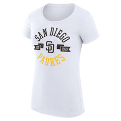 San Diego Padres G-III 4Her by Carl Banks Women's Super-Slim Fit Lightweight City Graphic T-Shirt - White