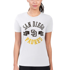 San Diego Padres G-III 4Her by Carl Banks Women's Super-Slim Fit Lightweight City Graphic T-Shirt - White