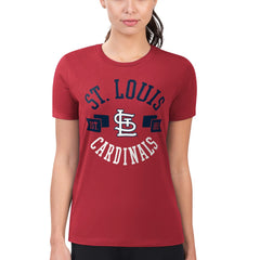 St. Louis Cardinals G-III 4Her by Carl Banks Women's Super-Slim Fit Lightweight City Graphic T-Shirt - Red