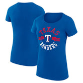 Texas Rangers G-III 4Her by Carl Banks Women's Super-Slim Fit Lightweight City Graphic T-Shirt - Royal
