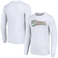 Miami Dolphins Starter Tailsweep Long Sleeve T-Shirt - White sale