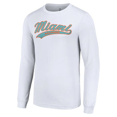 Miami Dolphins Starter Tailsweep Long Sleeve T-Shirt - White sale