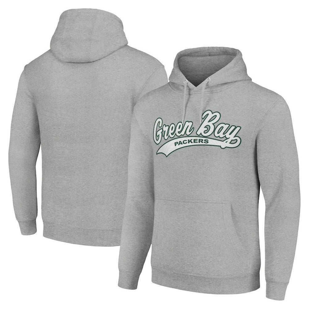 Green Bay Packers Starter Unisex Tailsweep Pullover Hoodie - Heather Gray sale