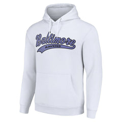 Baltimore Ravens Starter Unisex Tailsweep Pullover Hoodie - White on sale