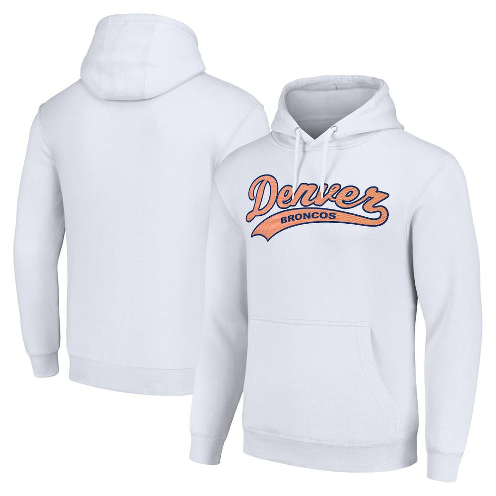 Denver Broncos Starter Unisex Tailsweep Pullover Hoodie - White outlet