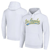 Los Angeles Chargers Starter Unisex Tailsweep Pullover Hoodie - White on sale