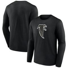 Atlanta Falcons Throwback Long Sleeve T-Shirt - Black on sale