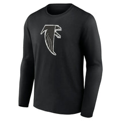 Atlanta Falcons Throwback Long Sleeve T-Shirt - Black on sale