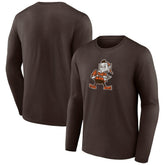 Cleveland Browns Throwback Long Sleeve T-Shirt - Brown on sale