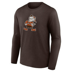 Cleveland Browns Throwback Long Sleeve T-Shirt - Brown on sale