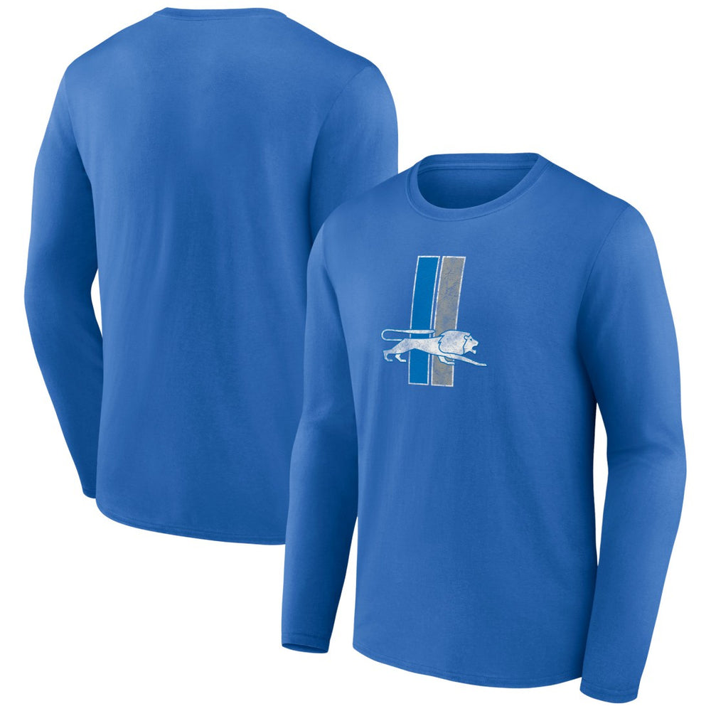 Detroit Lions Throwback Long Sleeve T-Shirt - Blue cheap