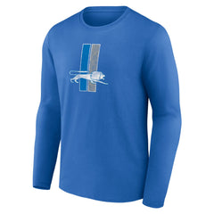 Detroit Lions Throwback Long Sleeve T-Shirt - Blue cheap