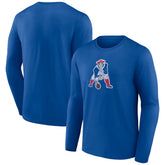 New England Patriots Throwback Long Sleeve T-Shirt - Royal online
