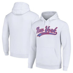 New York Rangers Starter Tailsweep Fleece Tri-Blend Pullover Hoodie White