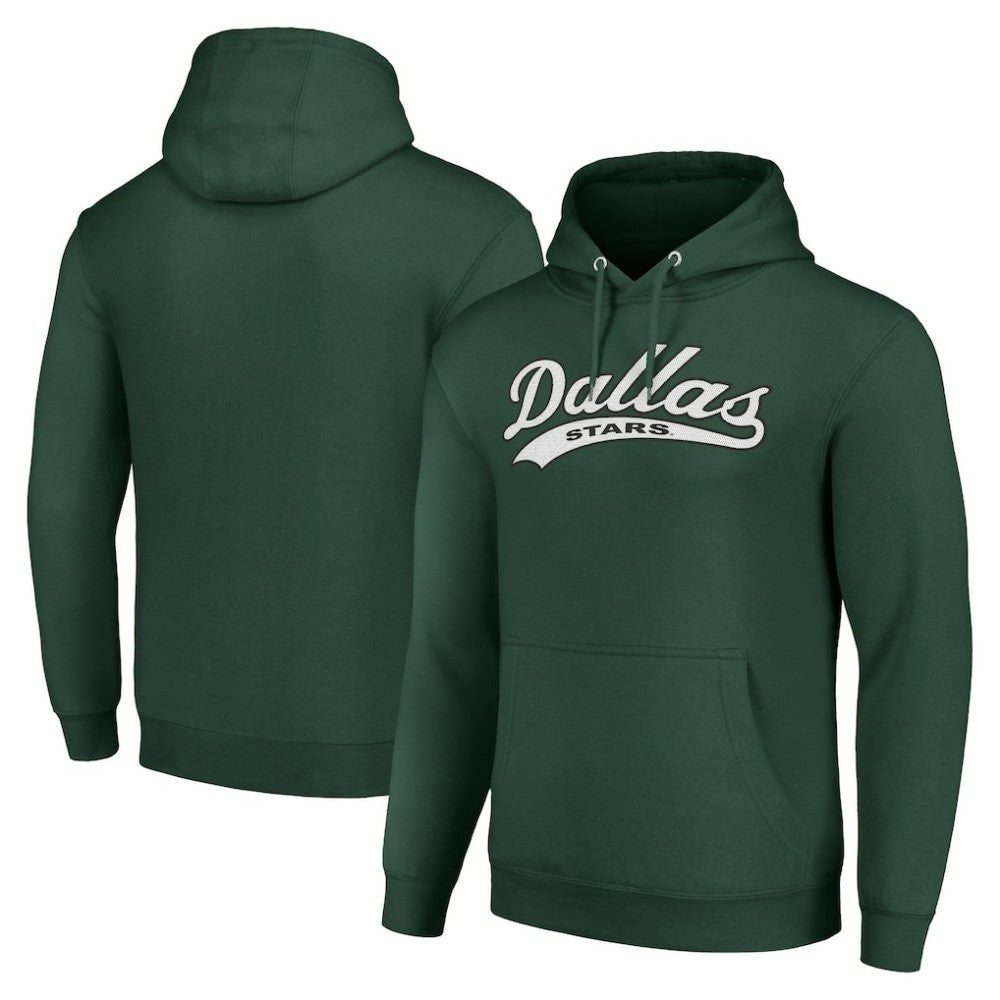 Dallas Stars Starter Tailsweep Fleece Tri-Blend Pullover Hoodie Green