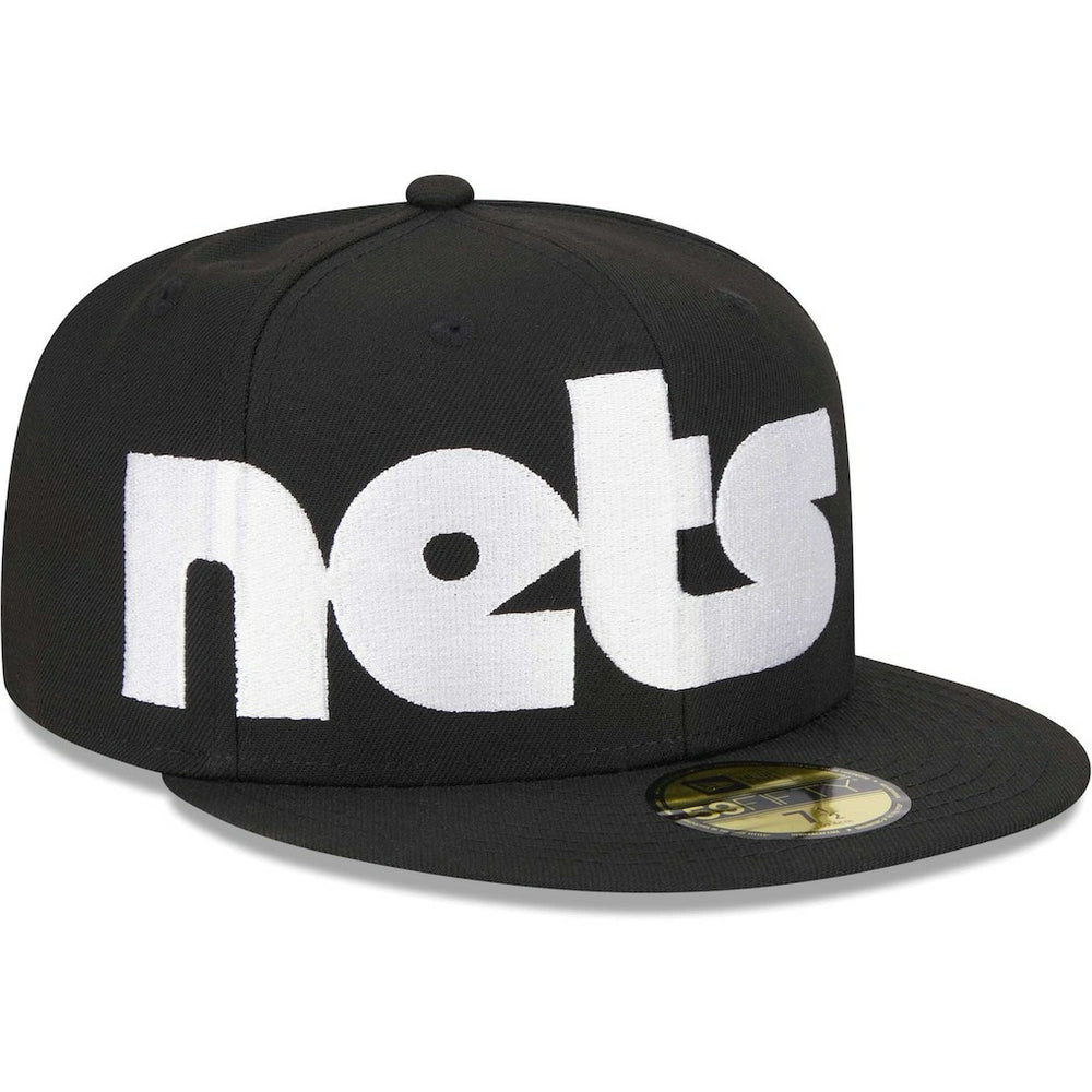 Brooklyn Nets Checkerboard UV 59FIFTY Fitted Hat - Black | New Era online