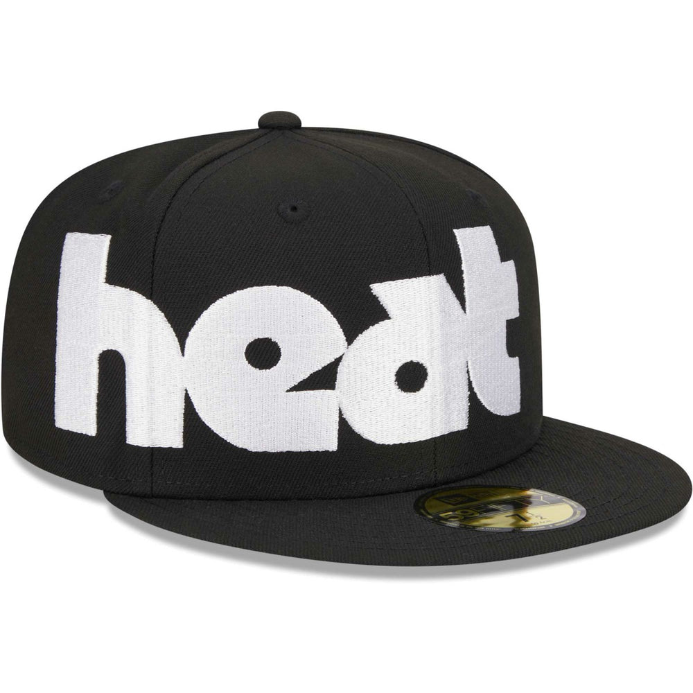 Miami Heat Checkerboard UV 59FIFTY Fitted Hat - Black | New Era on sale