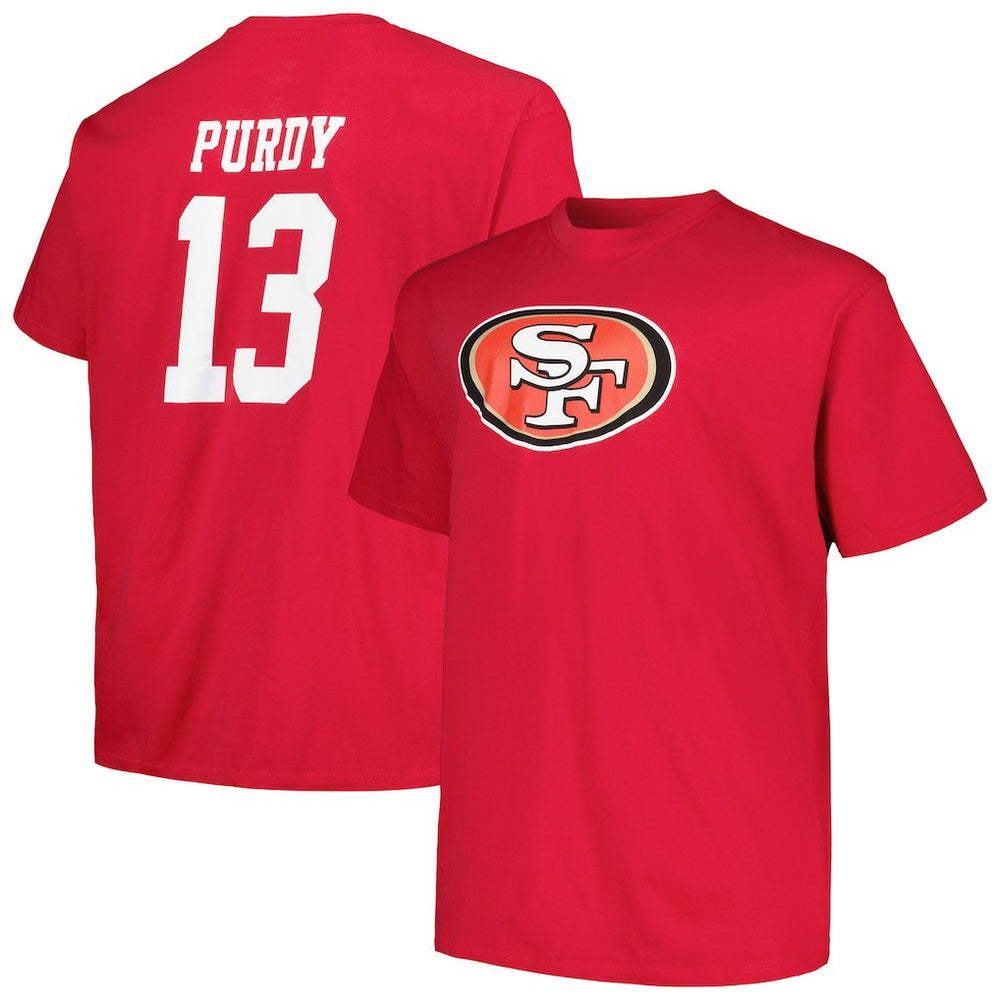 Brock Purdy San Francisco 49ers Big & Tall Player Name & Number T-Shirt - Scarlet on sale