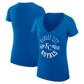 Kansas City Royals G-III 4Her by Carl Banks Women's Super-Slim Fit Lightweight City Graphic V-Neck T-Shirt - Royal
