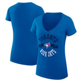 Toronto Blue Jays G-III 4Her by Carl Banks Women's Super-Slim Fit Lightweight City Graphic V-Neck T-Shirt - Royal