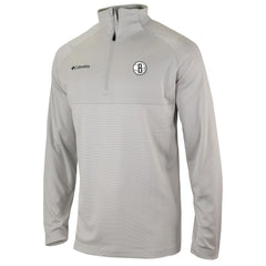 Brooklyn Nets Omni-Wick Rockin' It Quarter-Zip Pullover Top - Heather Gray | Columbia on sale