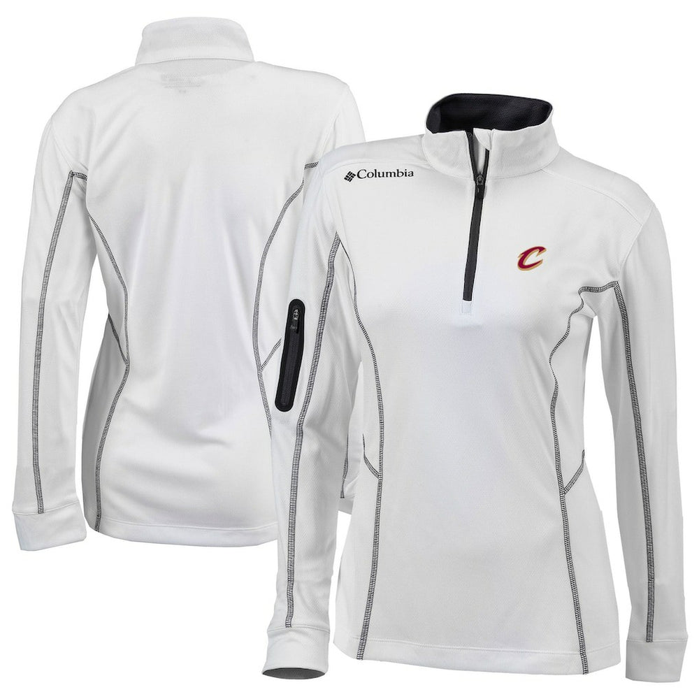 Cleveland Cavaliers Women's Omni-Wick Shotgun Quarter-Zip Pullover Top sale - White | Columbia sale