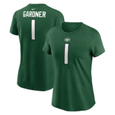 Sauce Gardner New York Jets Women's Player Name & Number T-Shirt - Green | Nike outlet