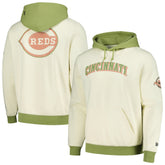 Cincinnati Reds Color Pop Pullover Hoodie - Cream/Green | New Era